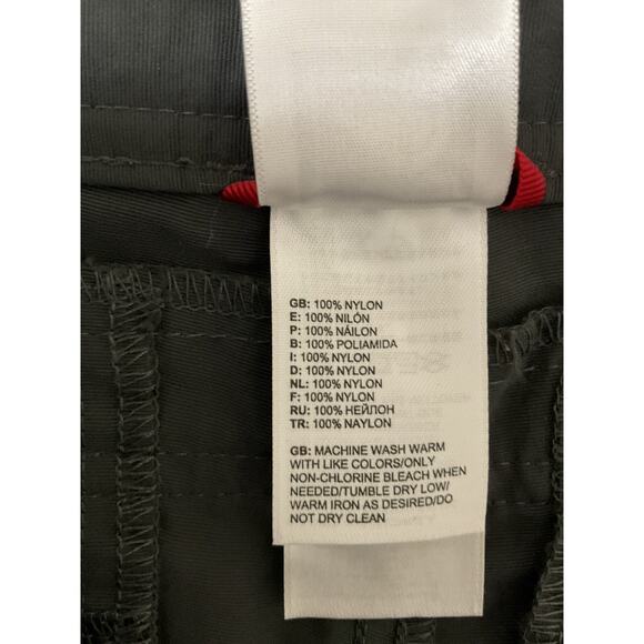 North Face W Medium 10 Black Nylon Hiking Pants T150 Drawstring Plain Front - Picture 6 of 12